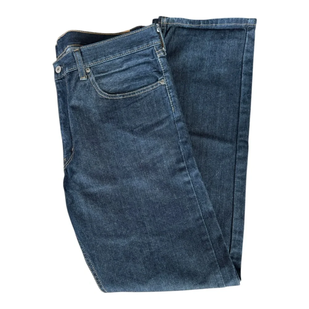 Levi's Men’s 505 TALL Dark Blue Wash Straight Leg Jeans Size 36W 34L